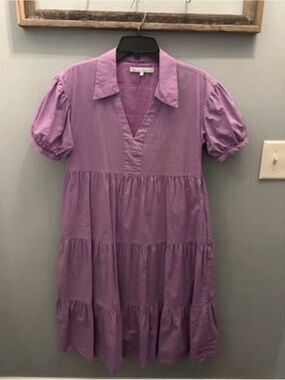 English Factory Purple V-Neck dress